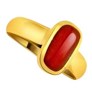 CORAL RING (MOONGA) FOR ARIES (MESH) AND SCORPION (VRISHIK)